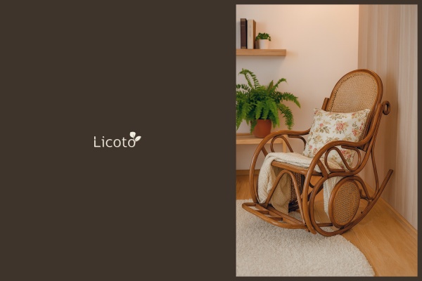 Geflochtener Schaukelstuhl