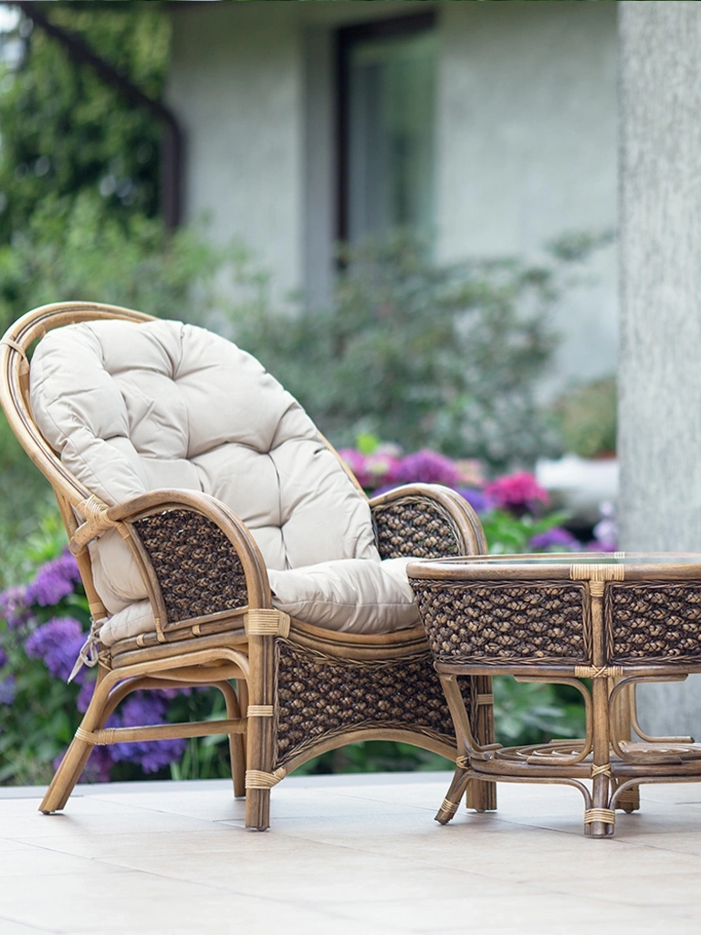 Meble rattanowe naturalne, zestaw do domu i ogrodu, rattan naturalny