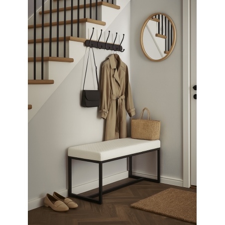 Štýlová čierna kovová lavica