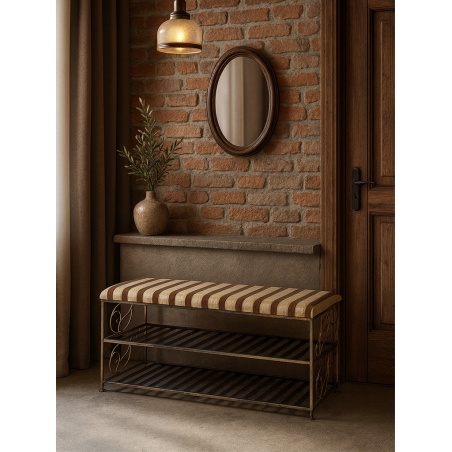 Stilisierte Sitzbank, Schuhschrank