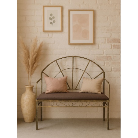 Stilvolle geschmiedete Metallbank