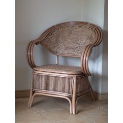 Rattansessel mit Bambus, stilvoll, natürlich, braun, für Haus und Terrasse - Puerto