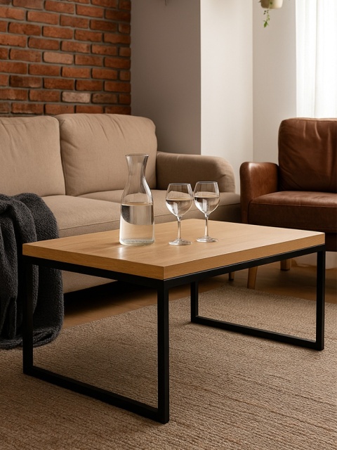 Rechteckiger Loft-Holztisch