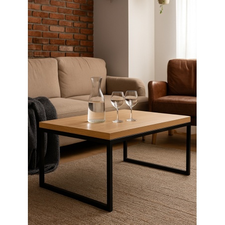 Rechteckiger Loft-Holztisch