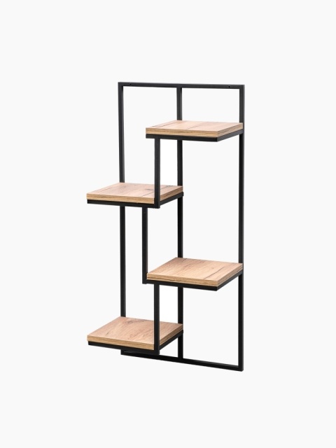 Schwarzer Loft Metall Blumenständer