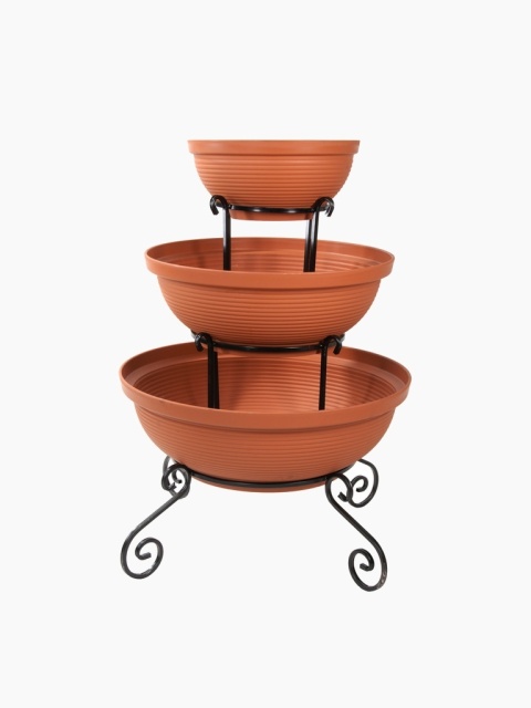 Záhradný kvetináč - 3-poschodový stĺp