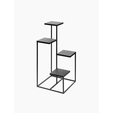 Czarny stojak metalowy kwietnik