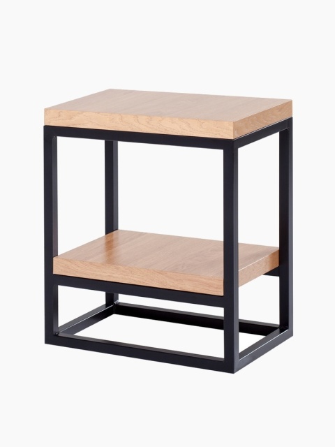 Čierny loftový nočný stolík