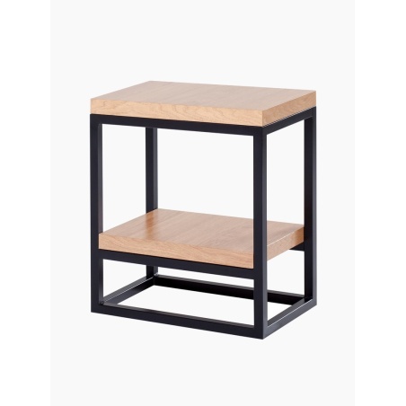 Čierny loftový nočný stolík