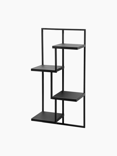 Schwarzer hängender Metallblumenständer