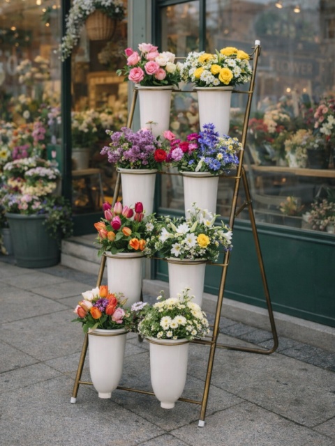 Metallständer für 6 Blumenflakon