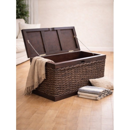 Kleine Holztruhe mit Abaca | Figo