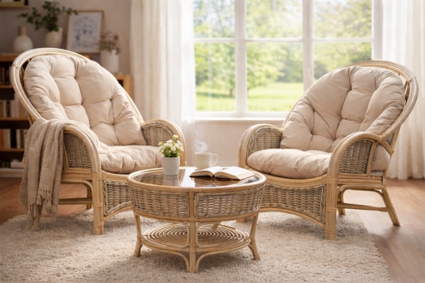 Rattan-Kaffeeset, Set