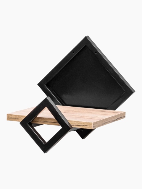 Półka loft - kwietnik z drewnianą półką