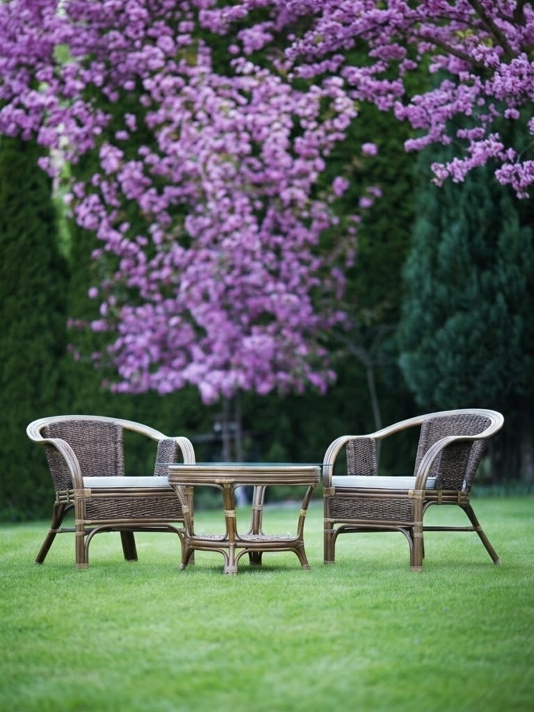 Rattanmöbel mit Abaca, Braun, für die Terrasse, das Haus und den Garten - Brendo