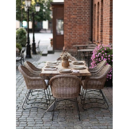 Ratanové kreslá so stolom, boho & loft