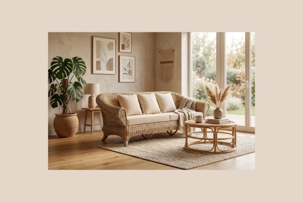 Sofa für das Wohnzimmer – stilvoll und aus Rattan