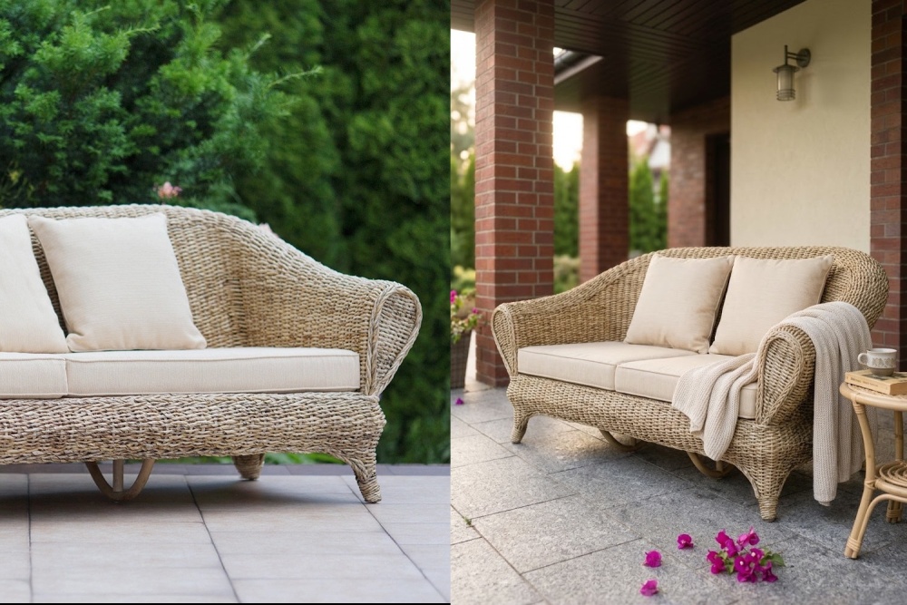 Rattanowa sofa stylowa Simoo