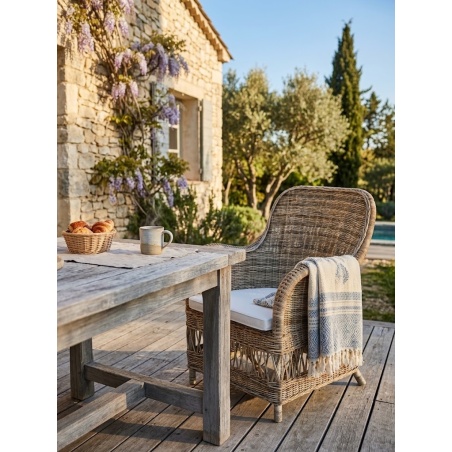 Fotel rattanowy Hampton – naturalny fotel z rattanu