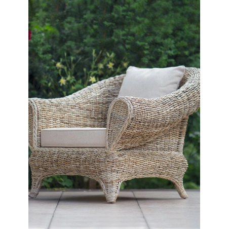 Großer Rattansessel, natürlich