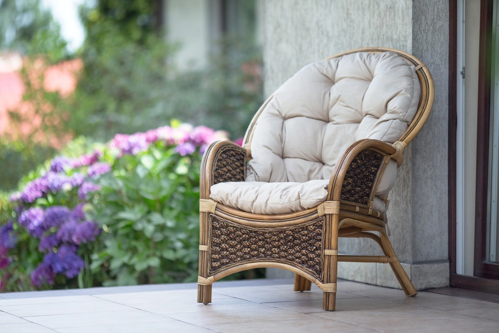 Štýlové ratanové kreslo Prestono