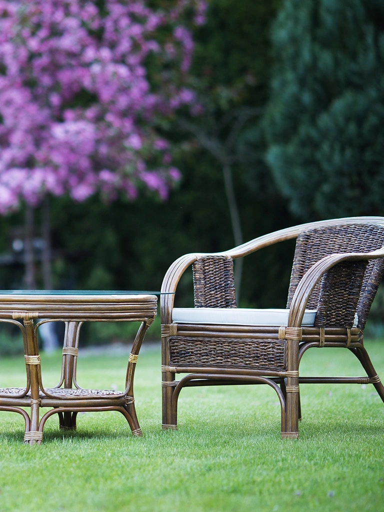 Rattanmöbel mit Abaca, Braun, für die Terrasse, das Haus und den Garten - Brendo