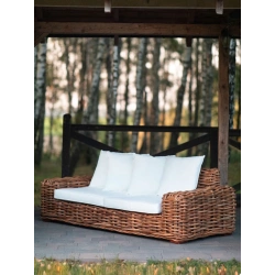 Rattansofa für Zuhause und Garten, Natur-Rattan