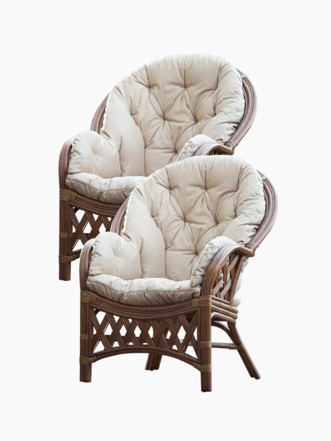 Bequemer Rattansessel Set