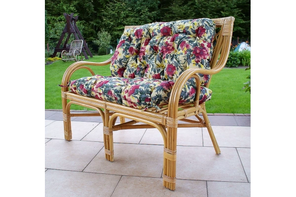 Zweisitzer-Sofa aus natürlichem Rattan