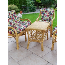 Gartenmöbel aus Rattan mit Sofa, naturfarben, honigfarben