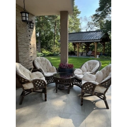 Rattan-Gartenmöbel, für drinnen und draußen, für die Terrasse, natürlich