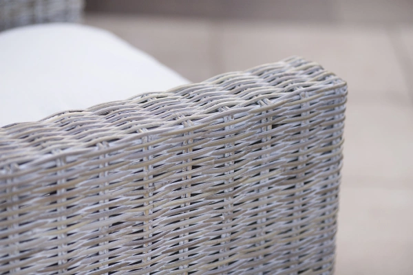 natürliches Rattan, weiß gewischt