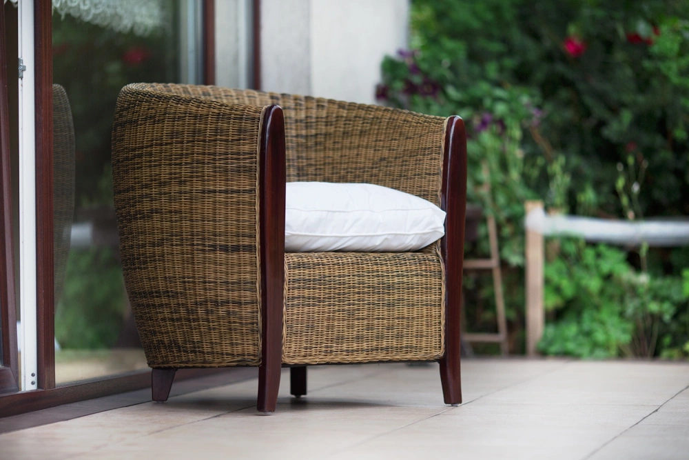 Okrągły fotel wiklinowy m34