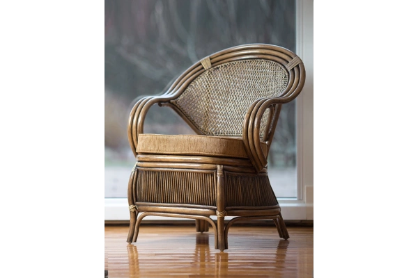 Rattansessel mit Bambus, stilvoll, natürlich, braun, für Haus und Terrasse