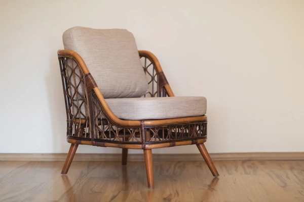 Stilvoller Rattansessel