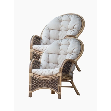 Prírodné ratanové kreslá s abakou, do domu aj záhrady