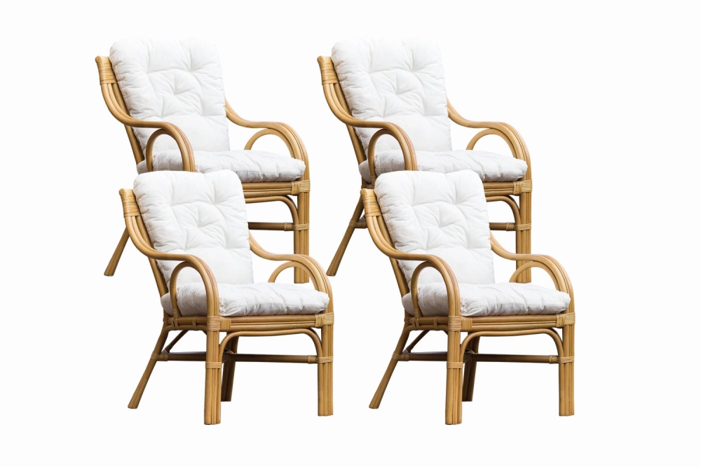 Fotele rattanowe miodowy brąz