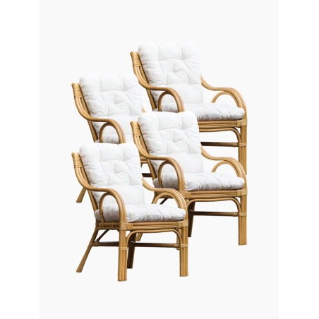 Fotele rattanowe miodowy brąz