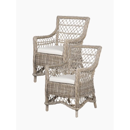 Rustikálne škandinávske ratanové kreslá