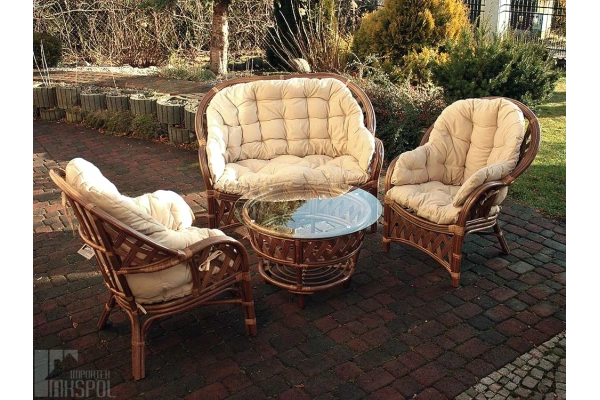 Krásna, veľká ratanová súprava pre štyri osoby M18-4