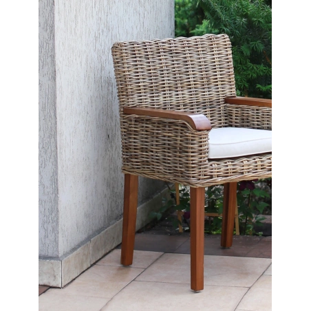 Rustykalne krzesło rattanowe m29
