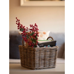 Großer Rattan-Blumentopf, natürlicher Rattankorb