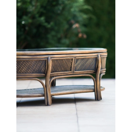 Prírodný ratanový stolík