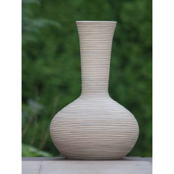 Rattan-Vase für Trockenblumen, weiß, natürlich, für zu Hause