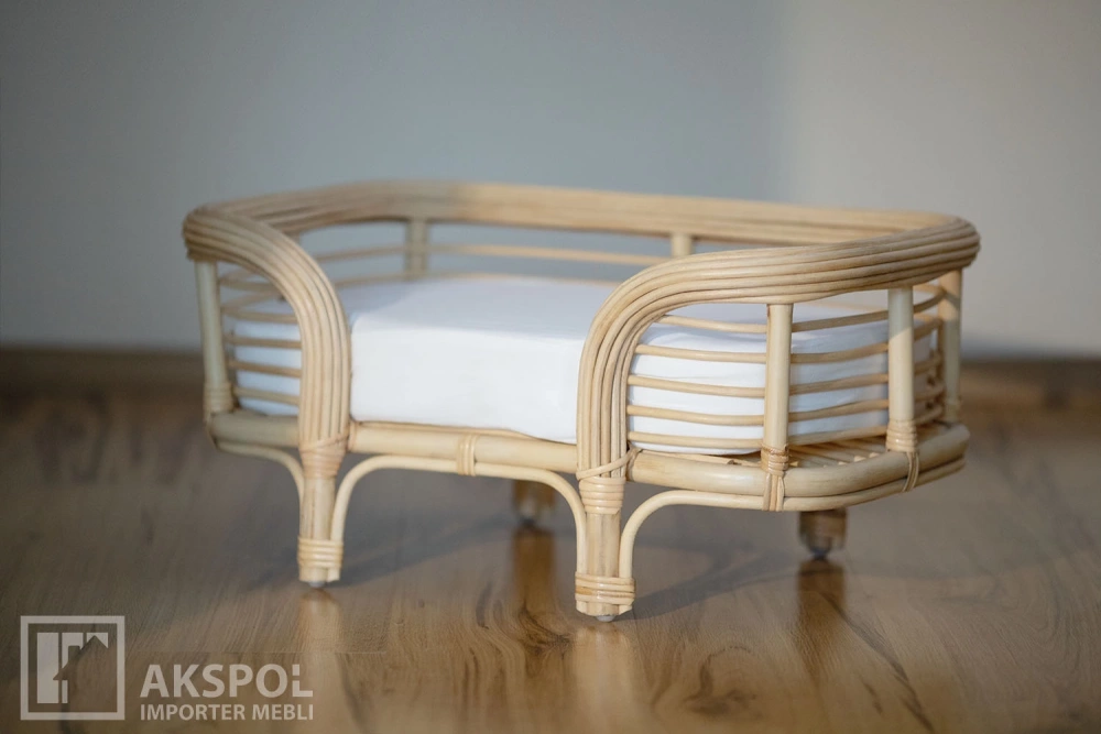 Rattan Hundebett für Hund, Katze, natürlich