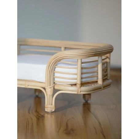 Rattan Hundebett für Hund, Katze, natürlich