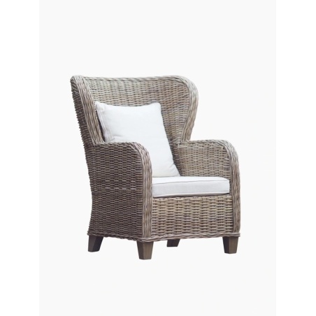 Rattansessel, kolonial, rustikal, groß, für Zuhause und Garten