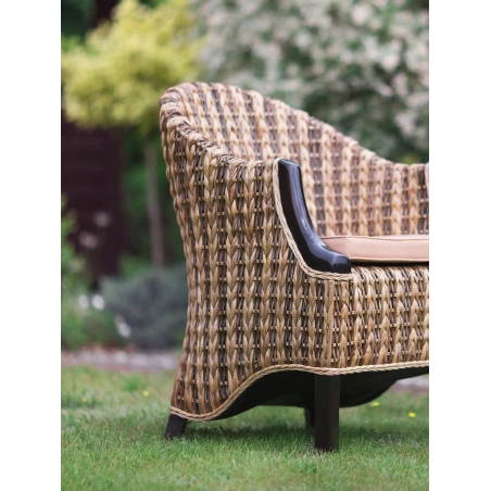 Stilisierter Holz-Rattan Stuhl Milano