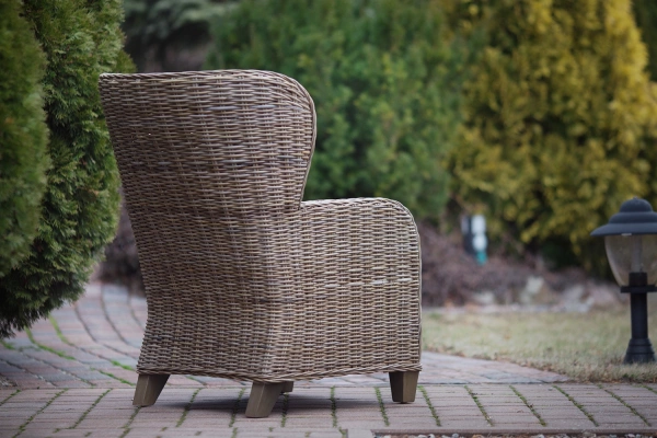 Fotel rattanowy w stylu kolonialnym m49 | tył