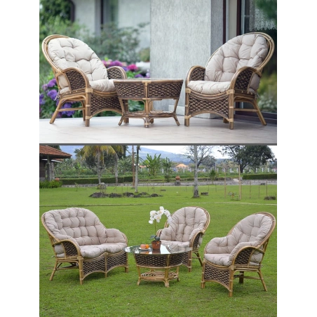 Meble rattanowe Prestono z sofą